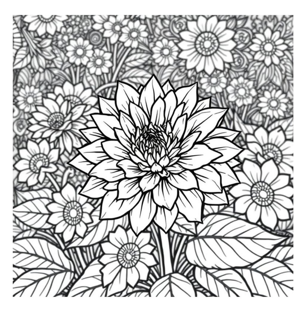 Bloom Art Flowers of the Land Coloring