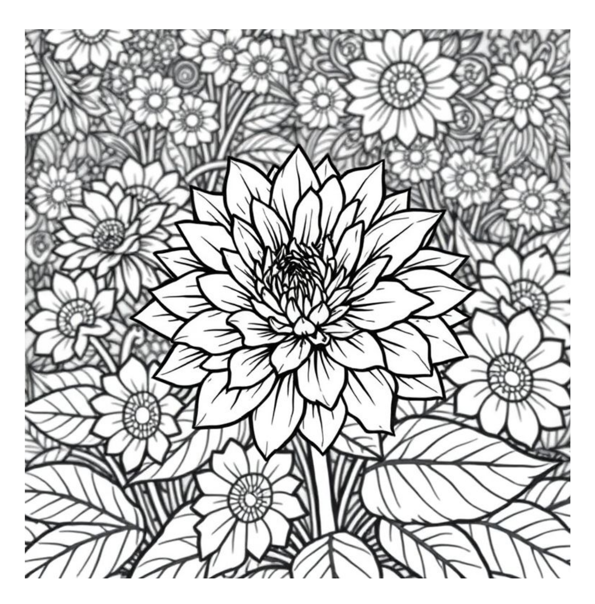 Bloom Art Flowers of the Land Coloring