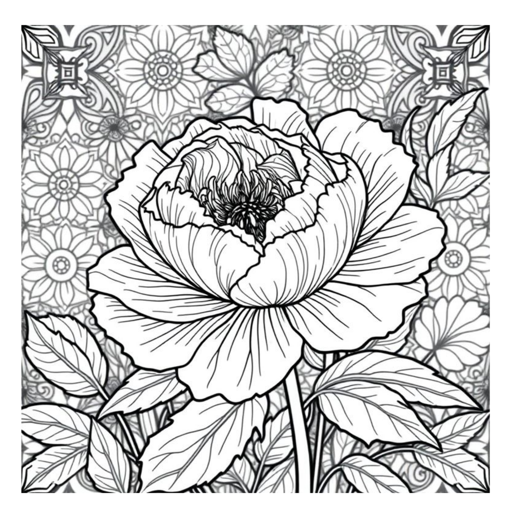 Bloom Art Flowers of the Land Coloring