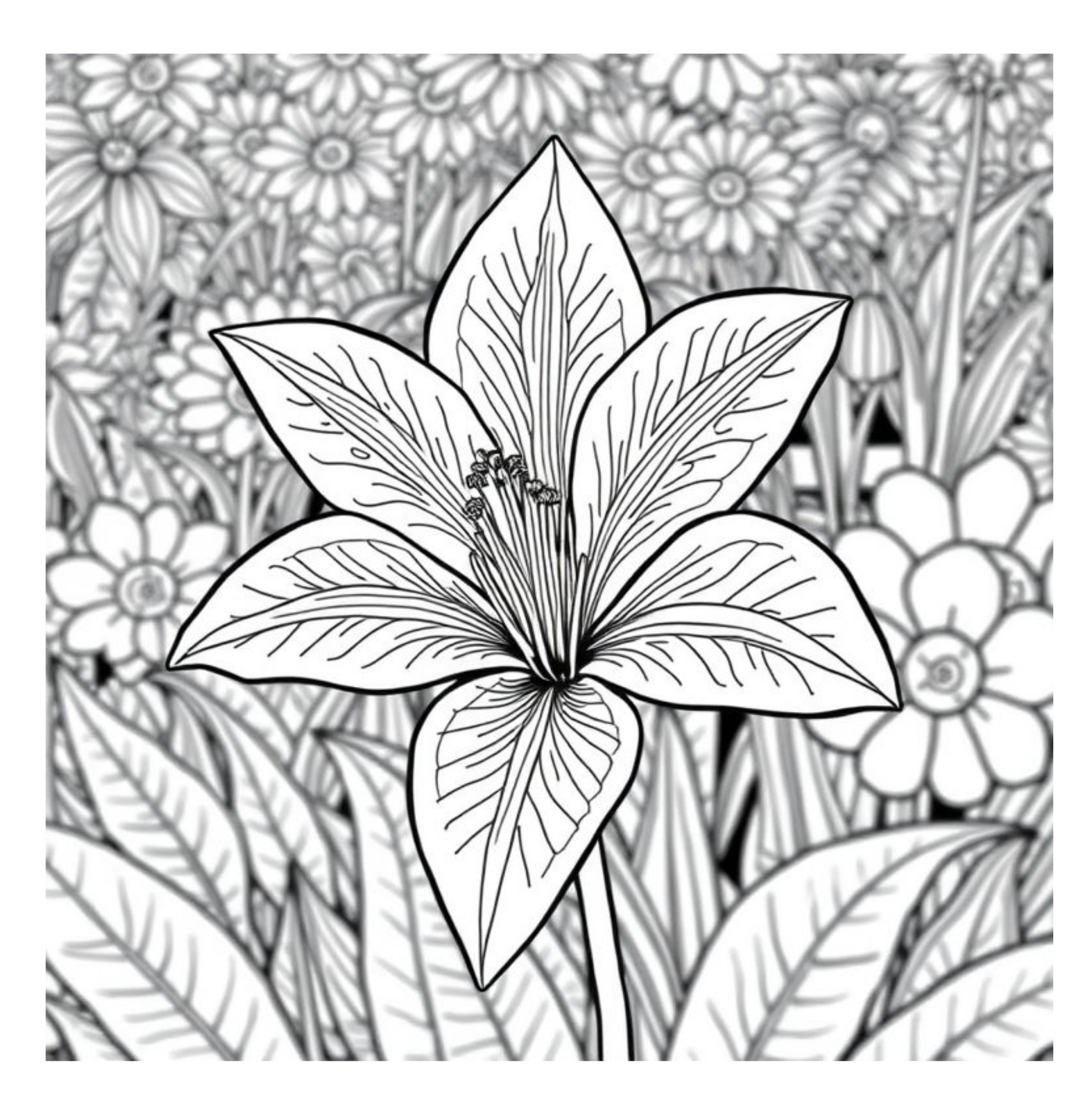 Bloom Art Flowers of the Land Coloring
