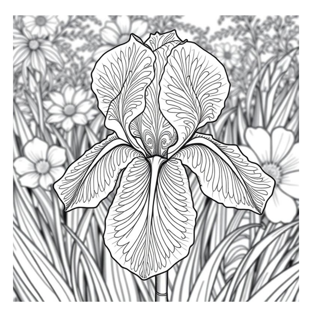 Bloom Art Flowers of the Land Coloring