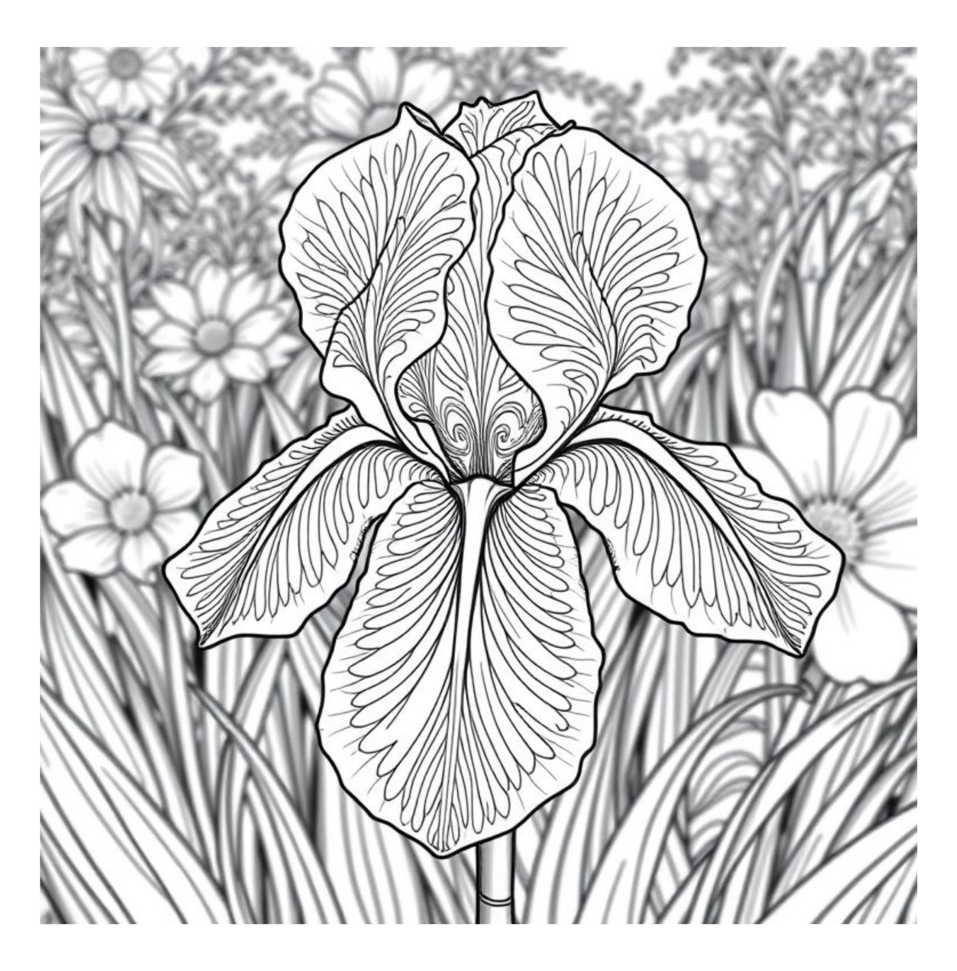Bloom Art Flowers of the Land Coloring