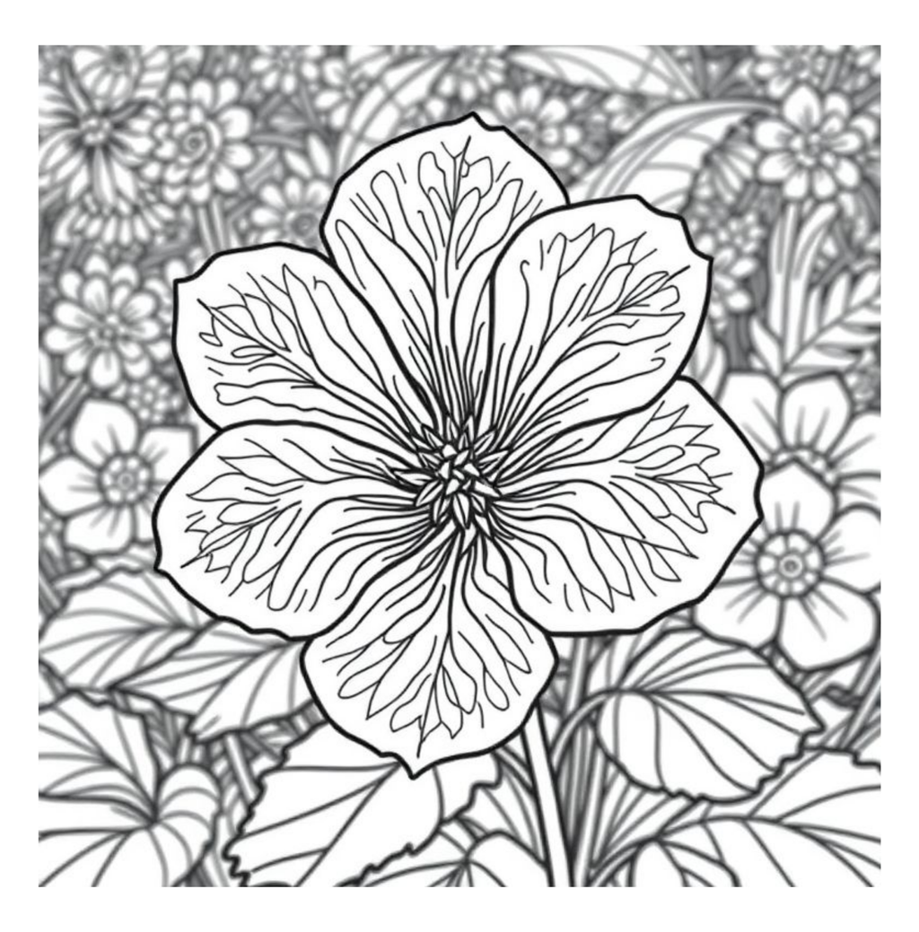 Bloom Art Flowers of the Land Coloring
