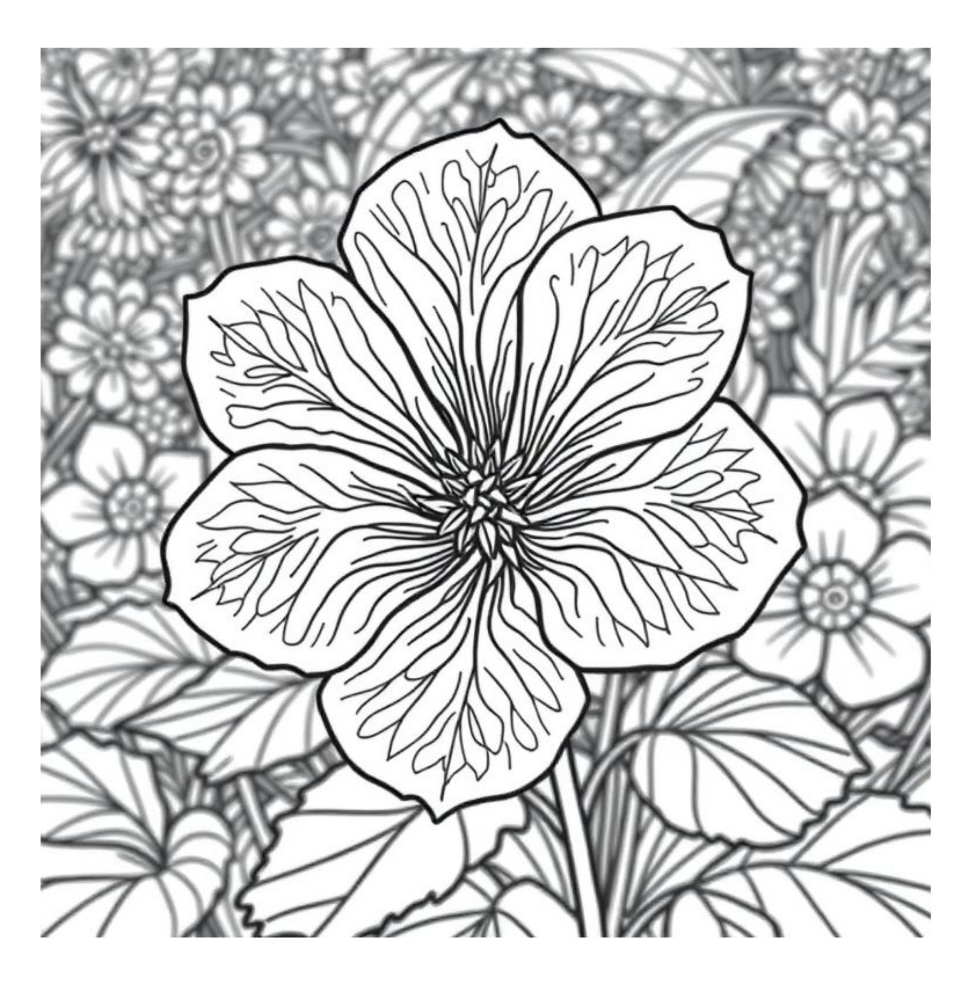 Bloom Art Flowers of the Land Coloring