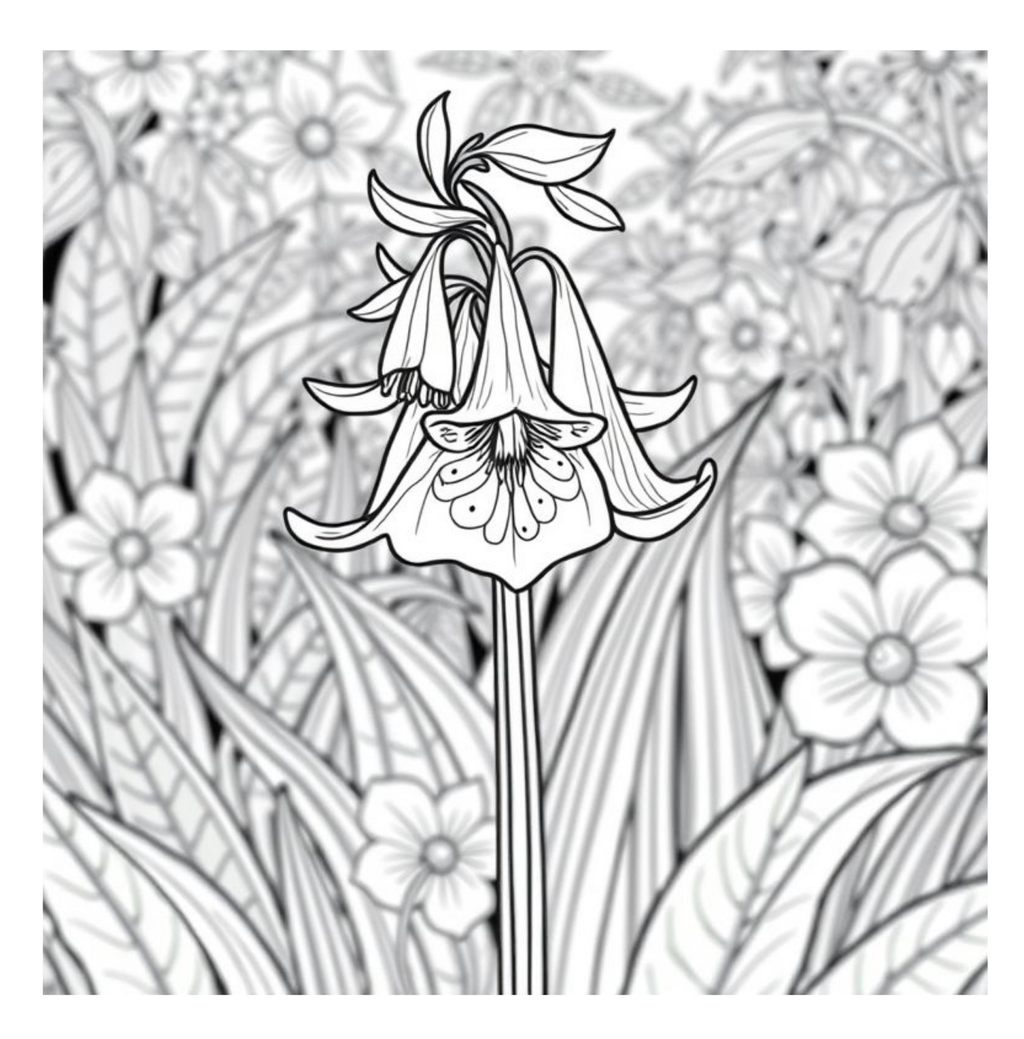 Bloom Art Flowers of the Land Coloring