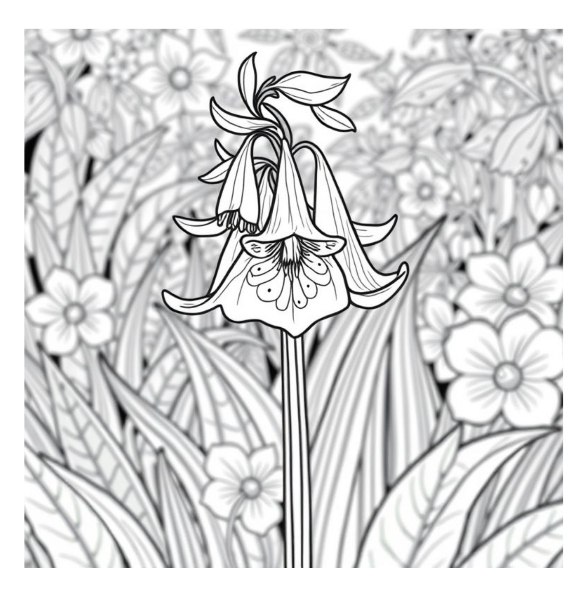 Bloom Art Flowers of the Land Coloring