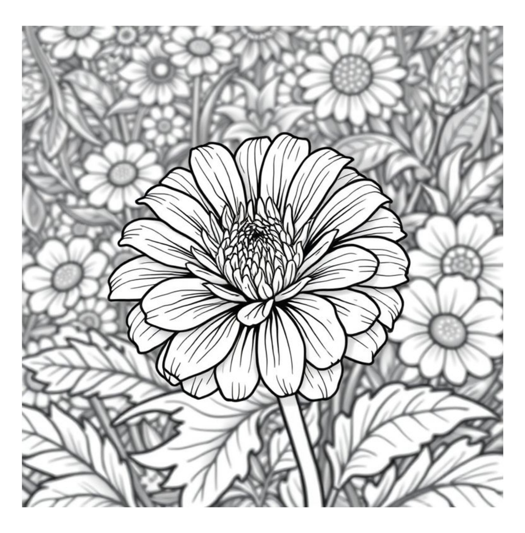 Bloom Art Flowers of the Land Coloring