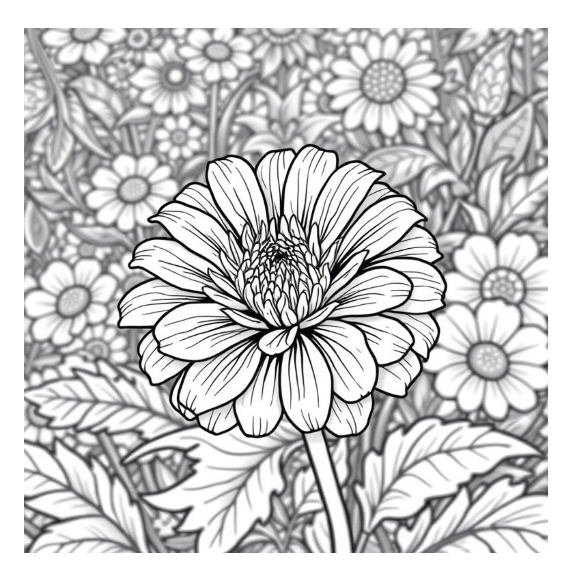 Bloom Art Flowers of the Land Coloring