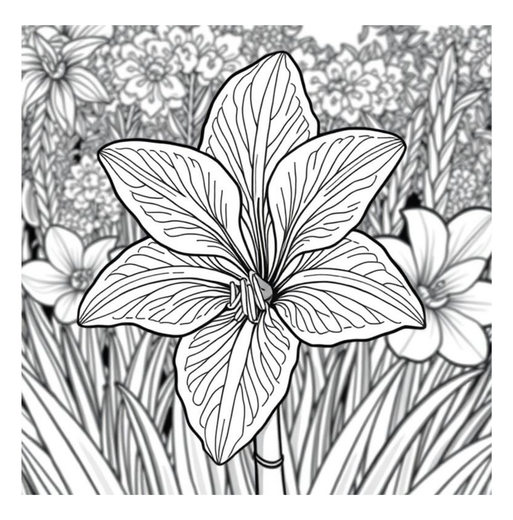 Bloom Art Flowers of the Land Coloring