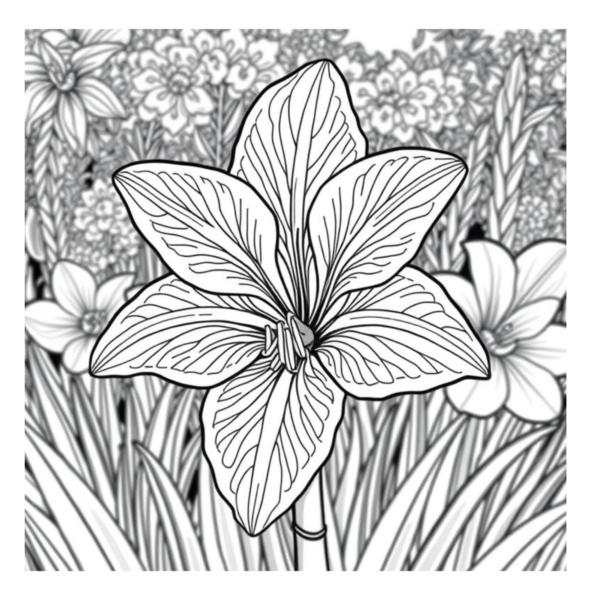 Bloom Art Flowers of the Land Coloring