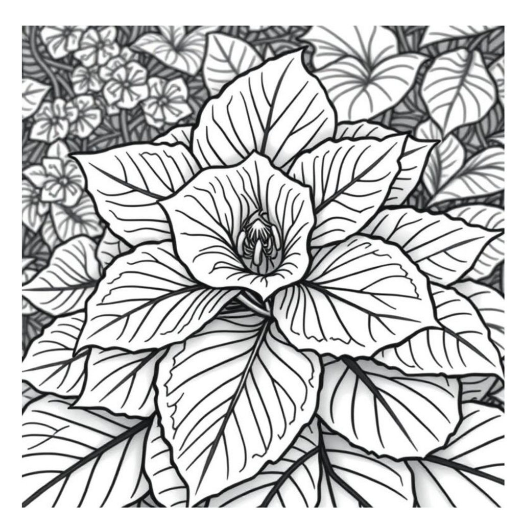 Bloom Art Flowers of the Land Coloring