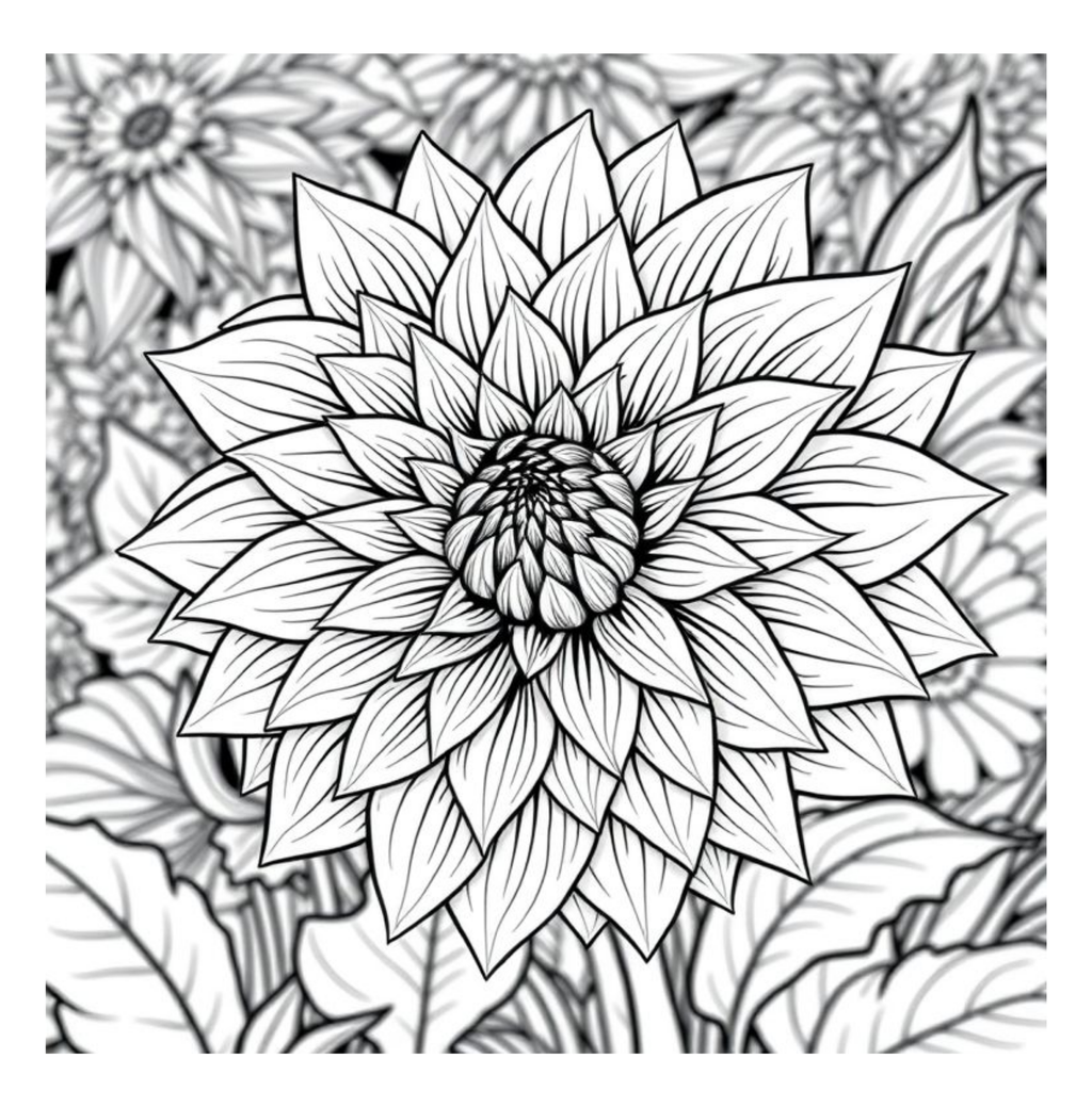Bloom Art Flowers of the Land Coloring