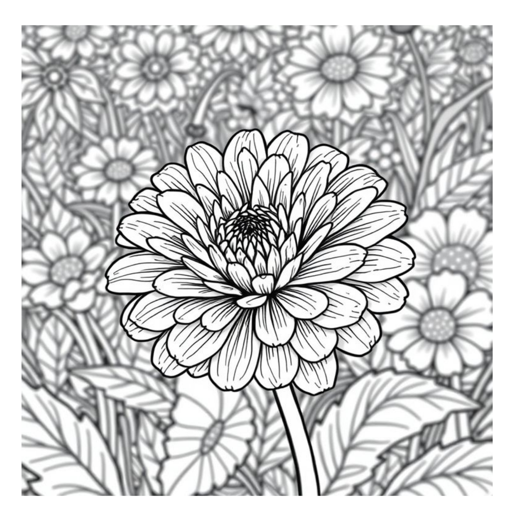 Bloom Art Flowers of the Land Coloring
