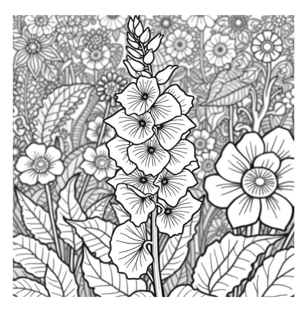 Bloom Art Flowers of the Land Coloring