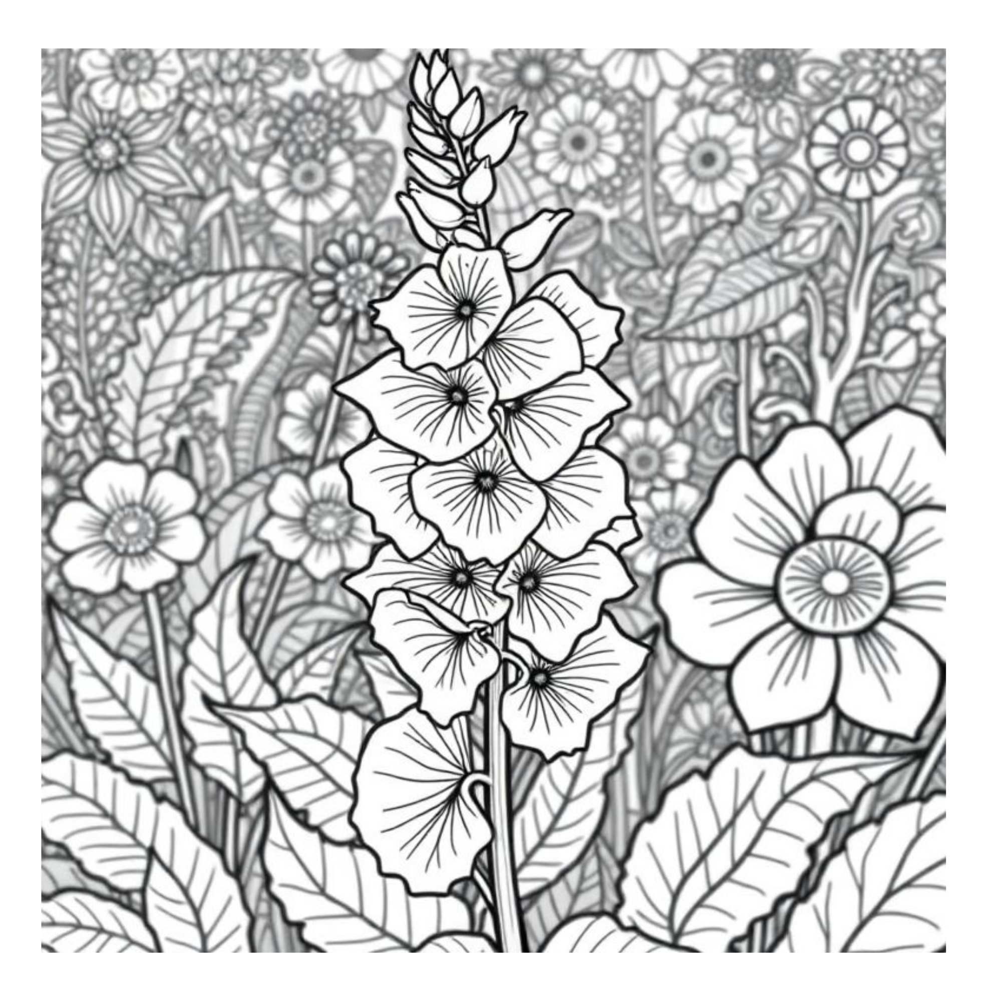 Bloom Art Flowers of the Land Coloring
