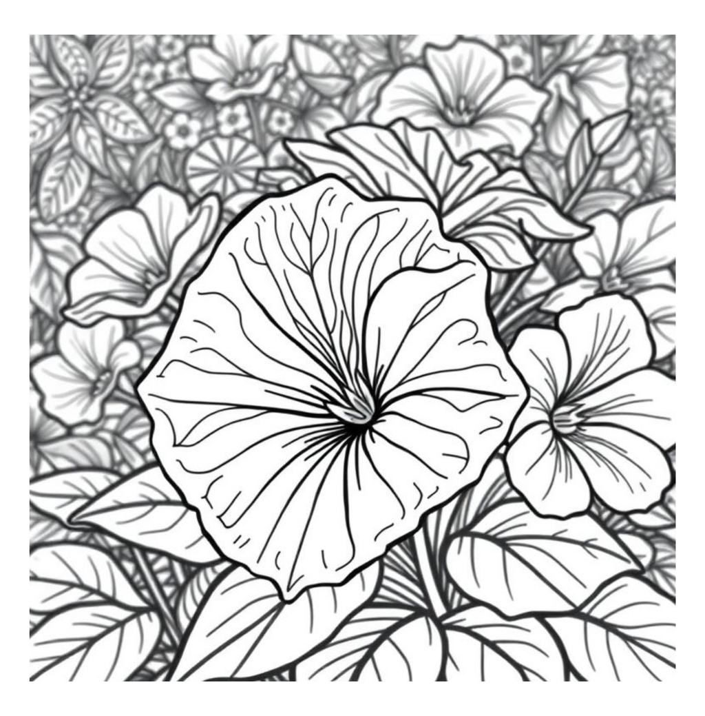 Bloom Art Flowers of the Land Coloring