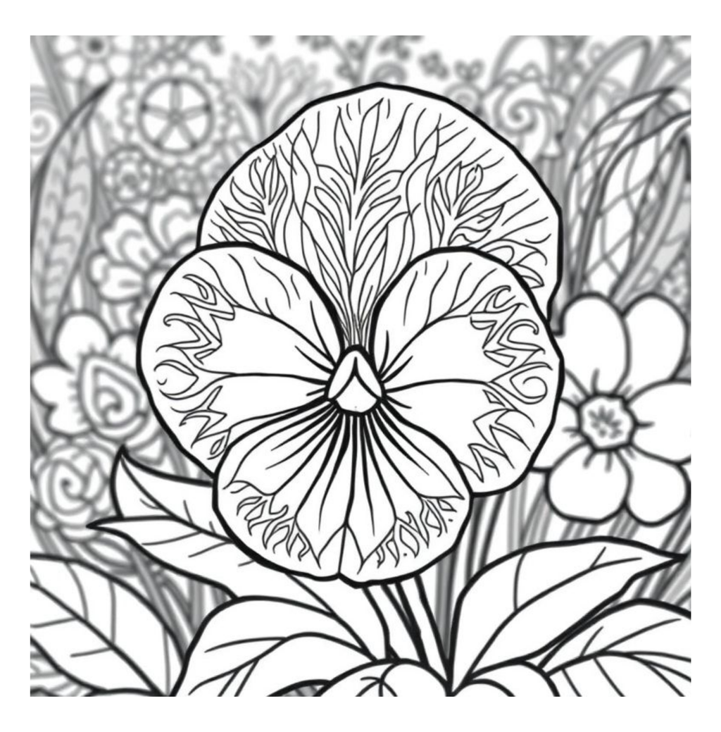 Bloom Art Flowers of the Land Coloring