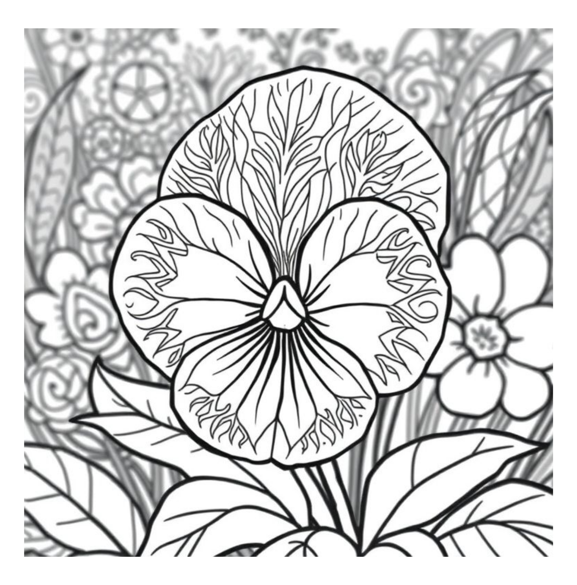 Bloom Art Flowers of the Land Coloring
