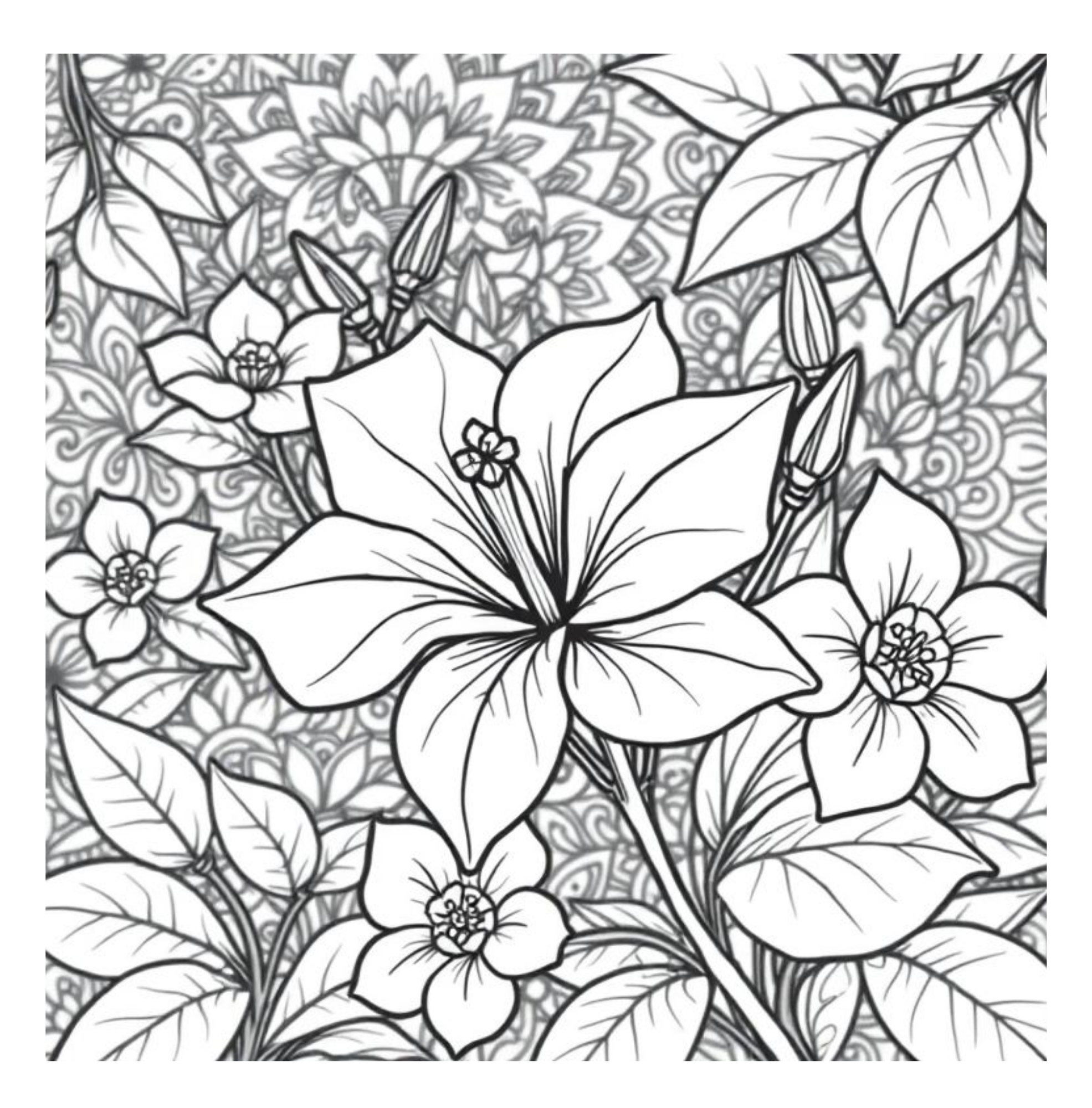 Bloom Art Flowers of the Land Coloring