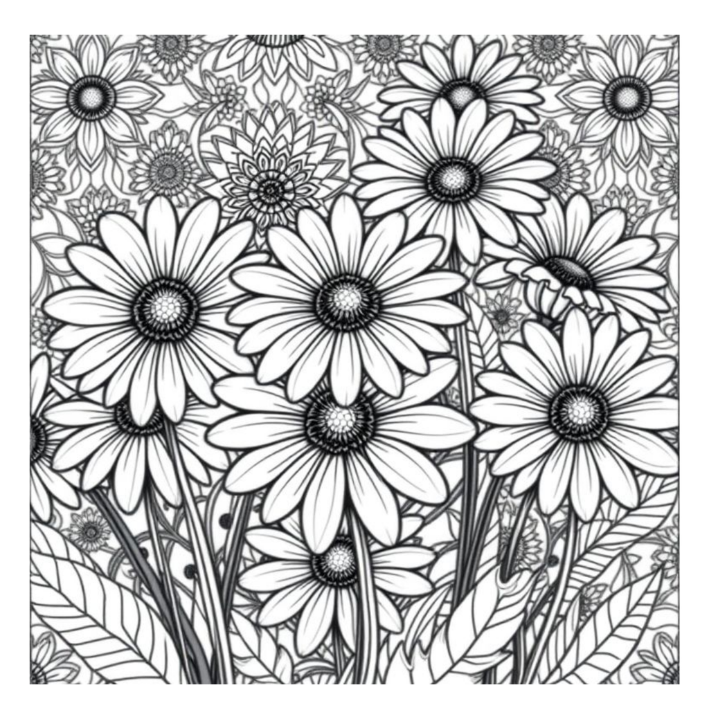 Bloom Art Flowers of the Land Coloring