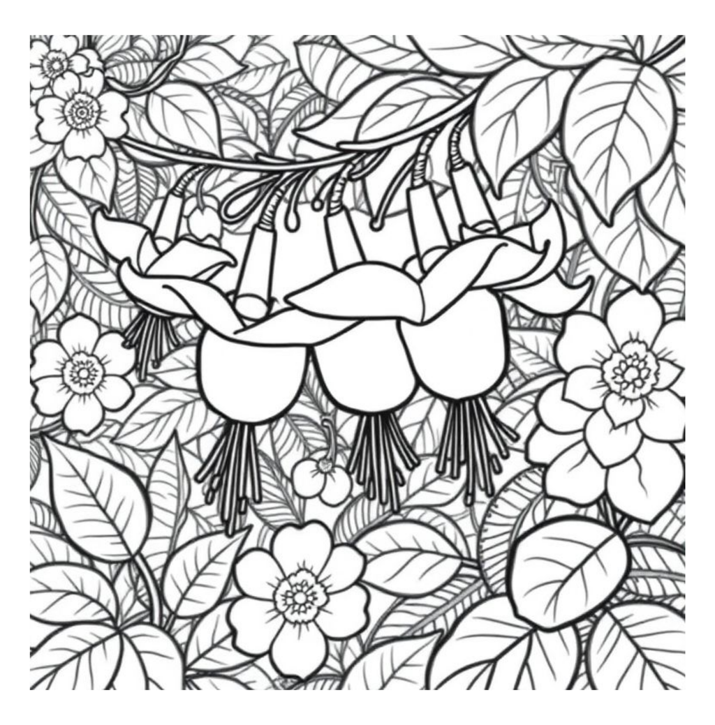 Bloom Art Flowers of the Land Coloring