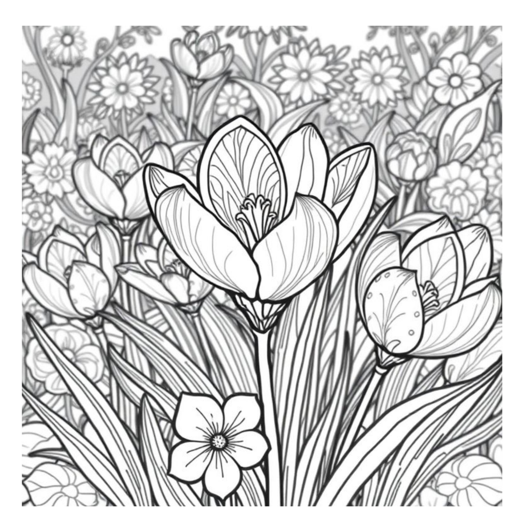 Bloom Art Flowers of the Land Coloring