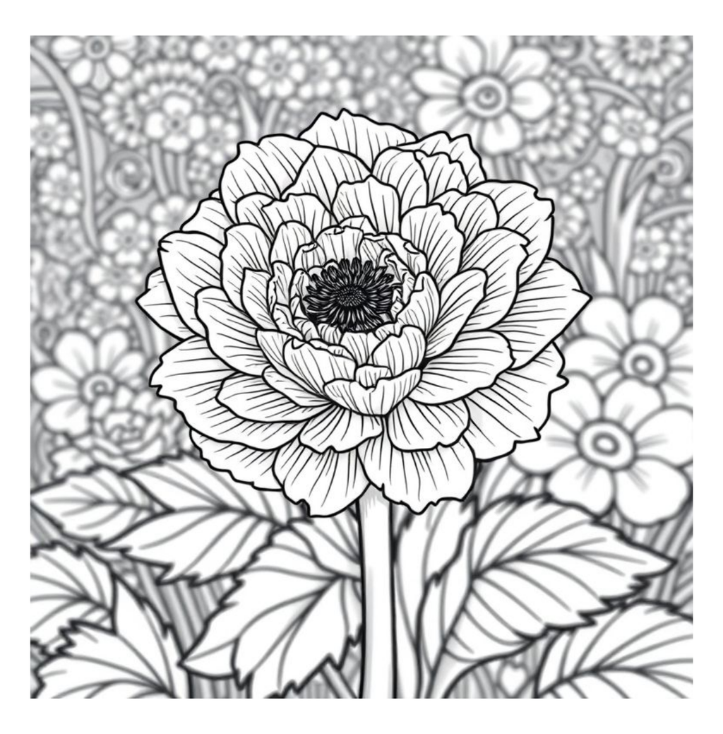 Bloom Art Flowers of the Land Coloring