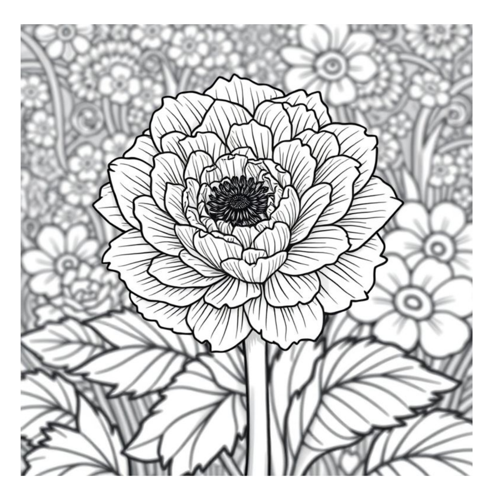 Bloom Art Flowers of the Land Coloring