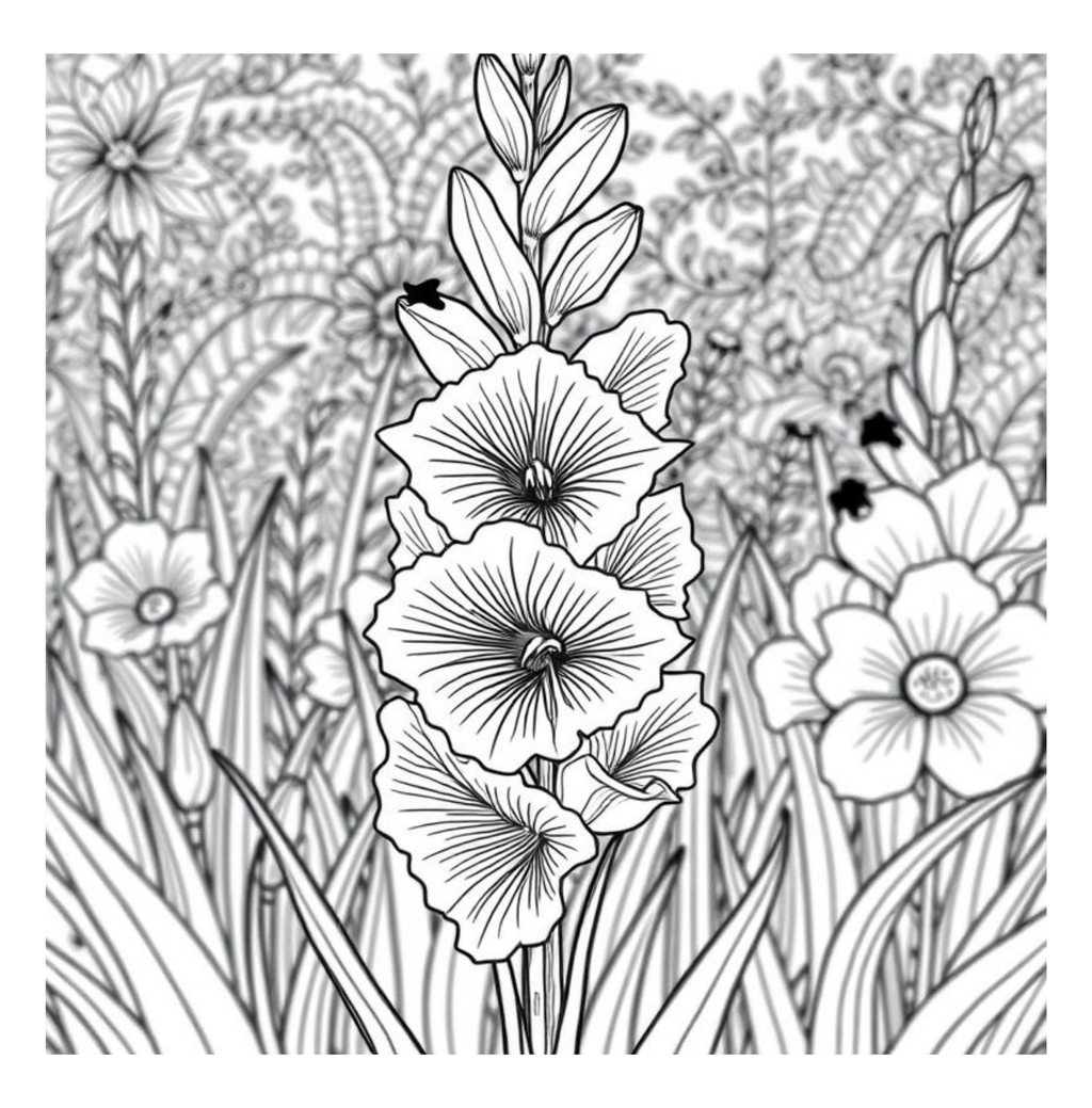 Bloom Art Flowers of the Land Coloring