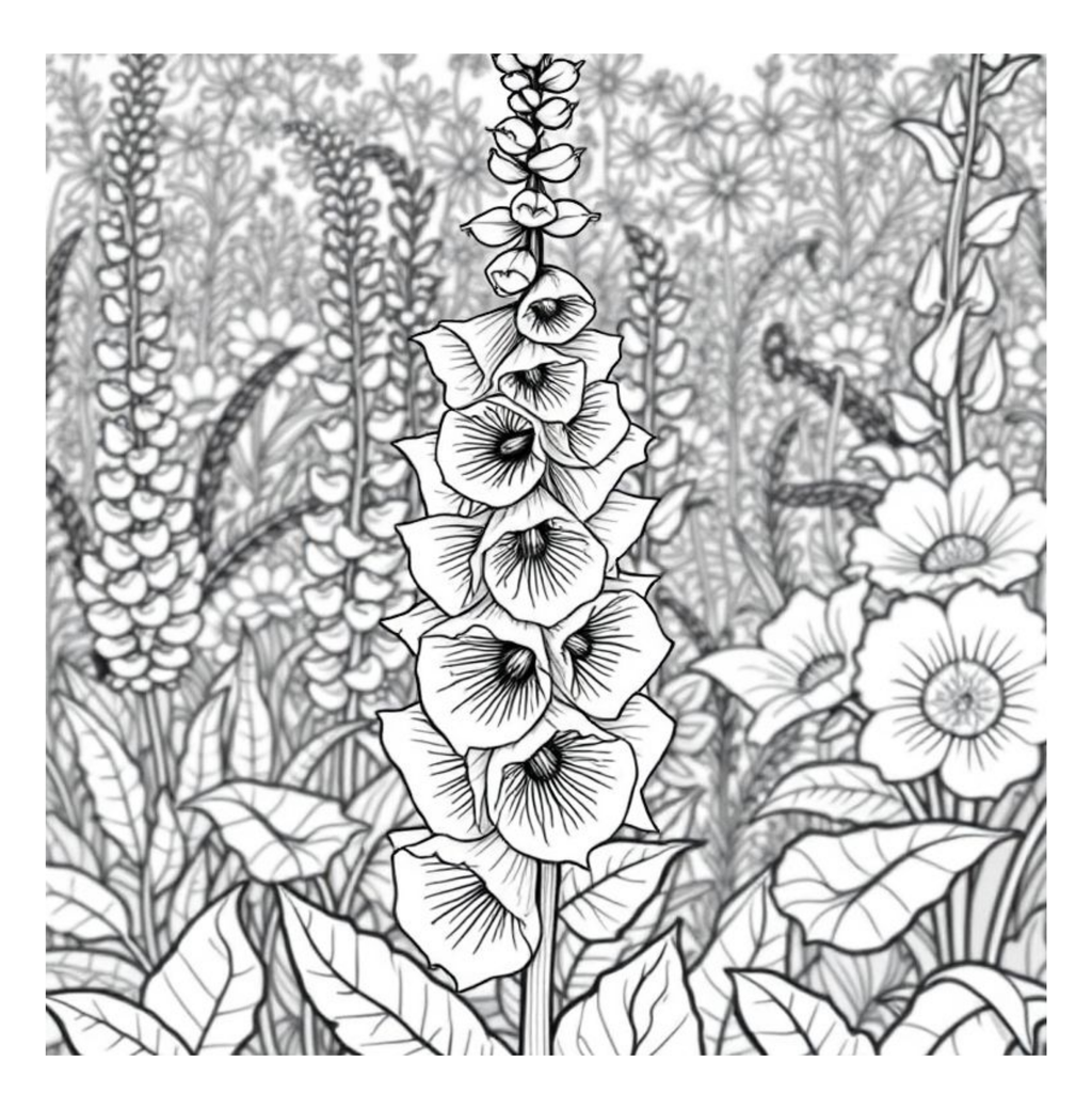 Bloom Art Flowers of the Land Coloring