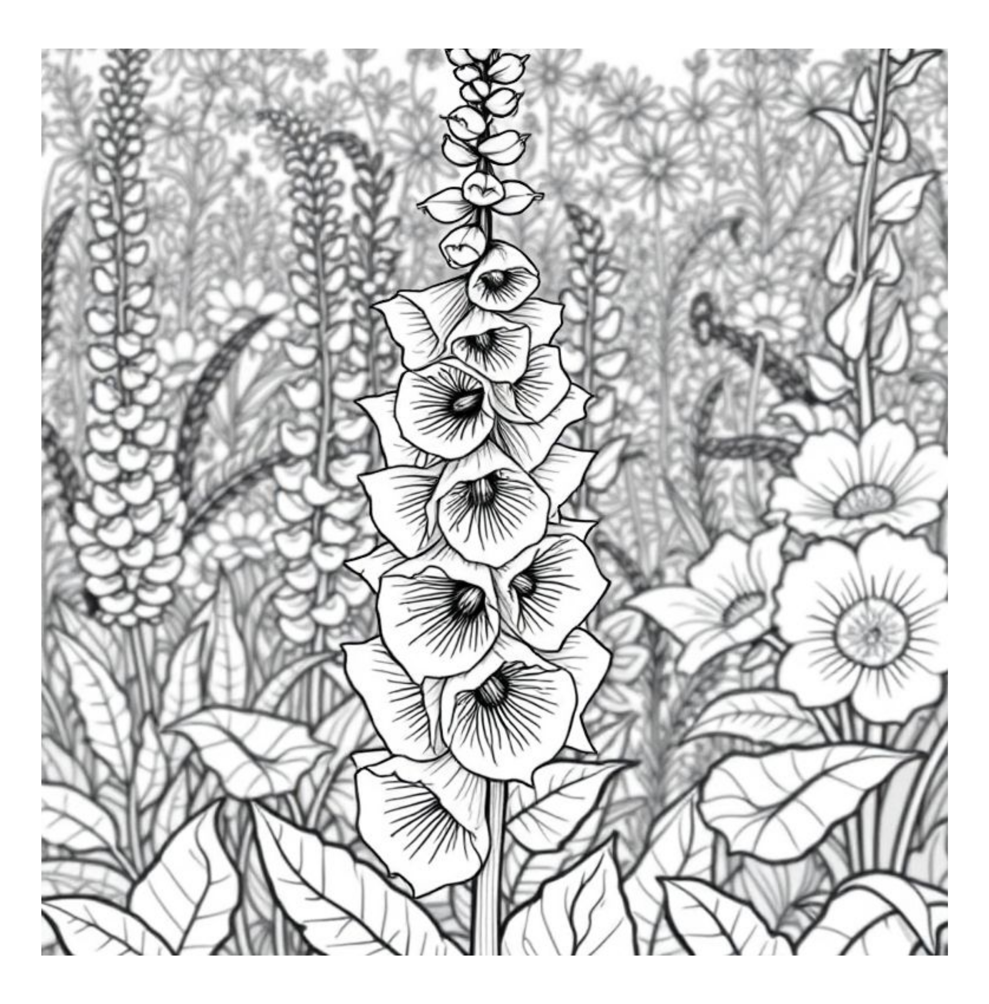 Bloom Art Flowers of the Land Coloring