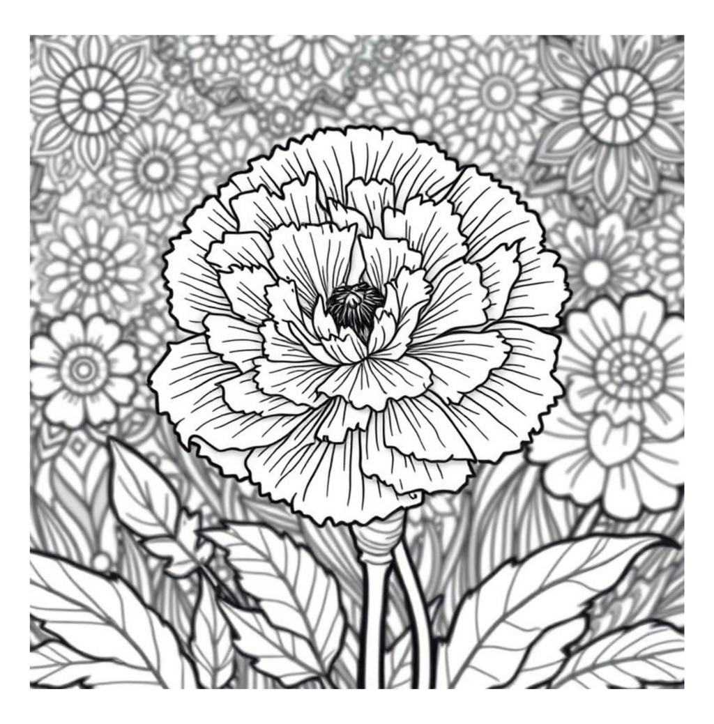 Bloom Art Flowers of the Land Coloring