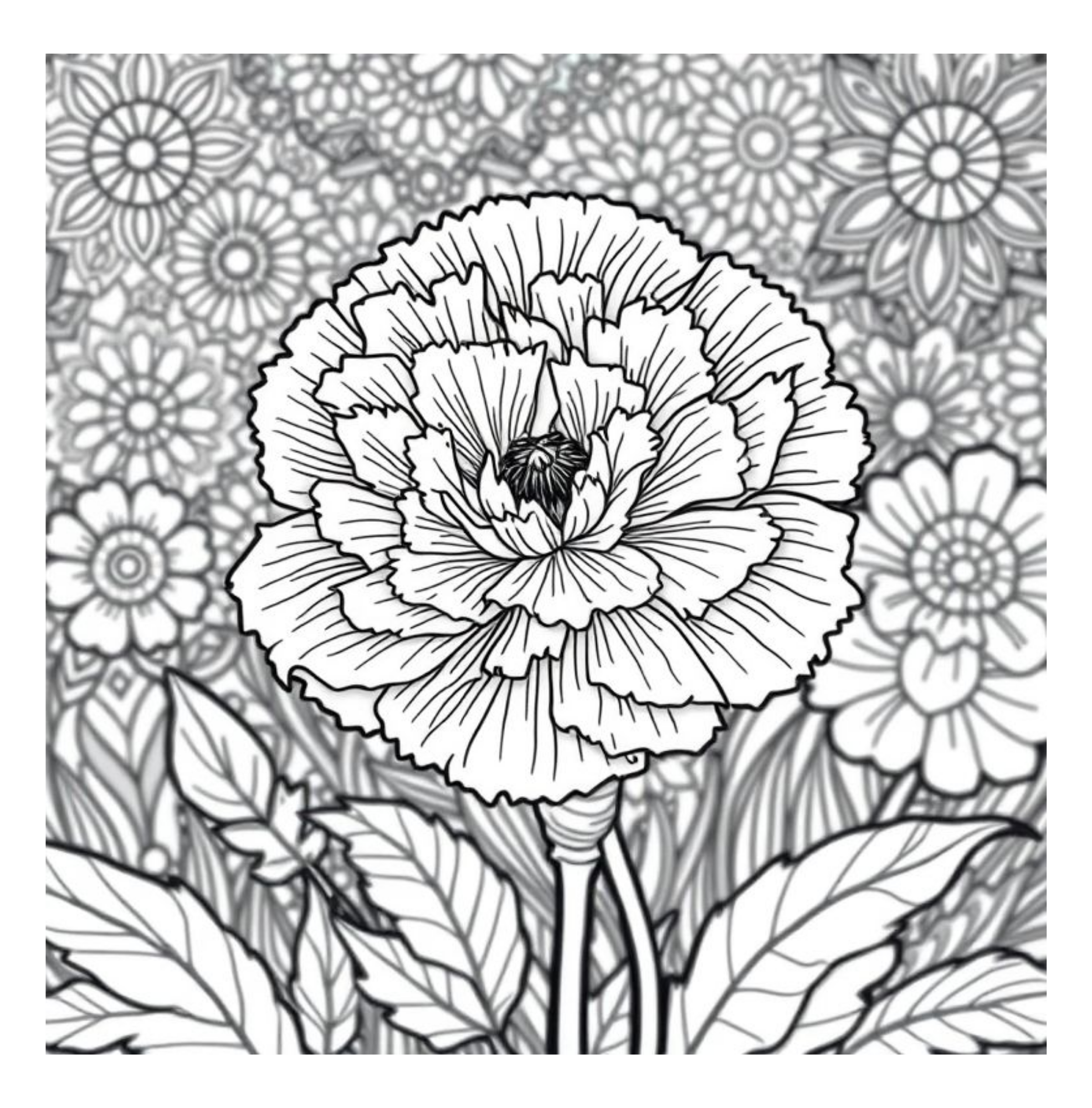 Bloom Art Flowers of the Land Coloring