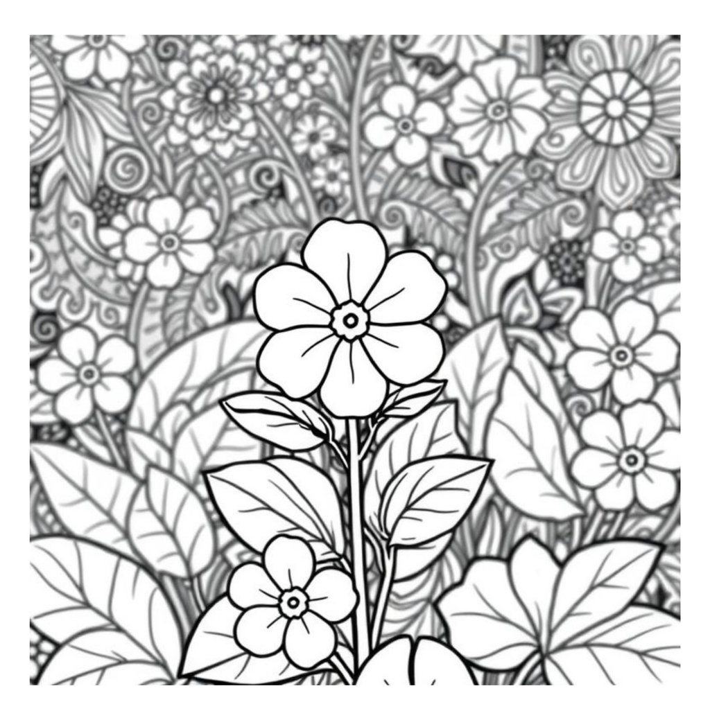Bloom Art Flowers of the Land Coloring