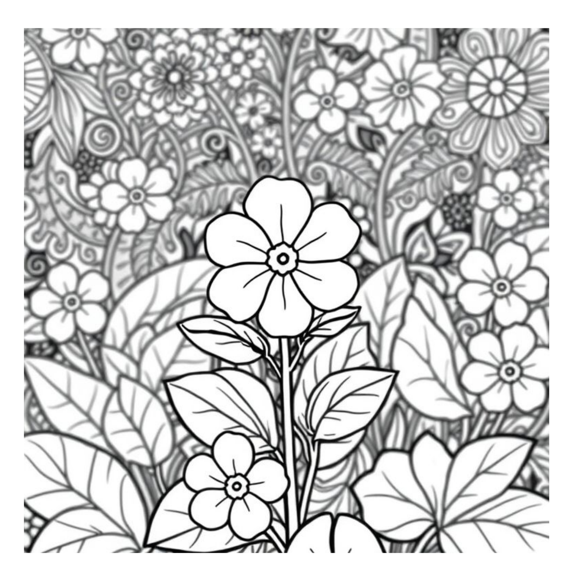 Bloom Art Flowers of the Land Coloring