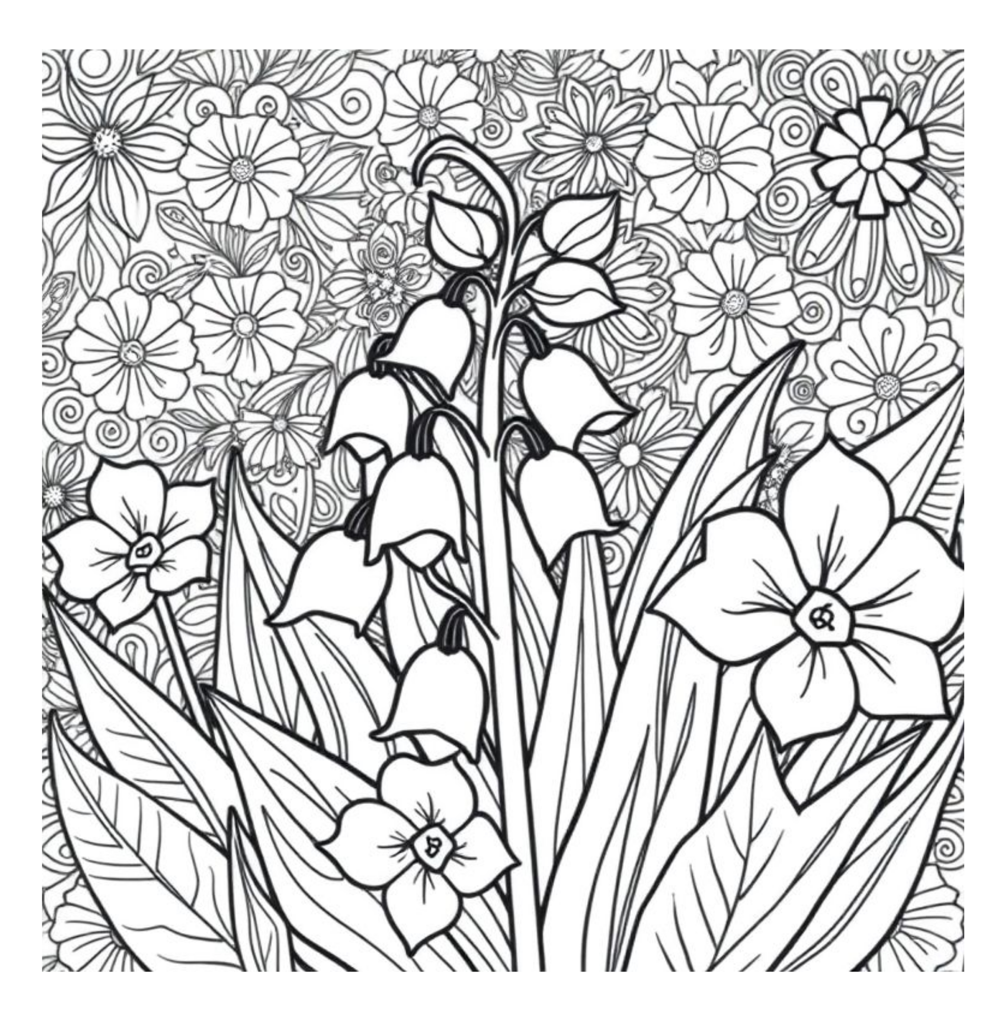 Bloom Art Flowers of the Land Coloring