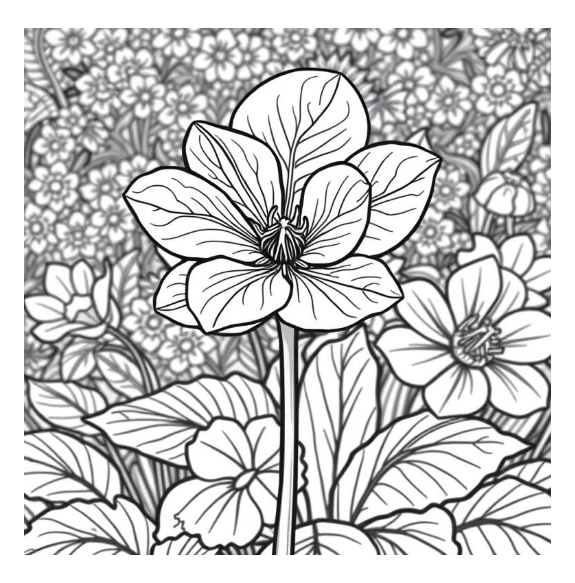 Bloom Art Flowers of the Land Coloring
