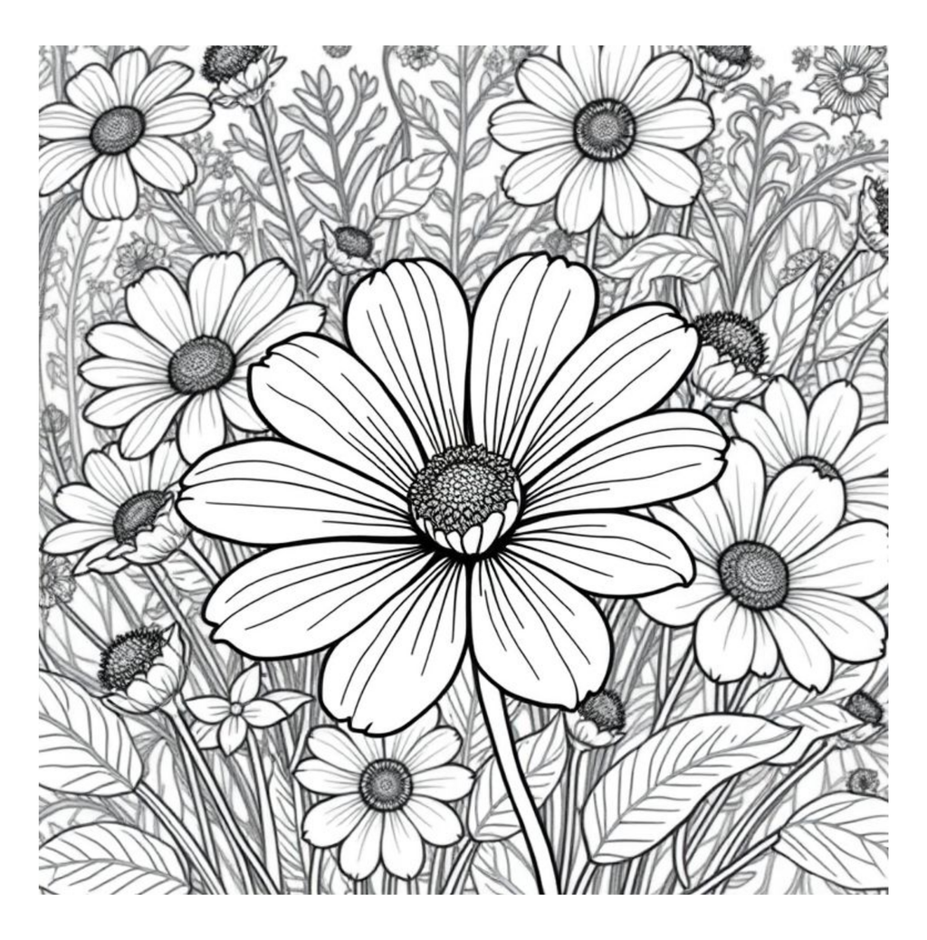 Bloom Art Flowers of the Land Coloring