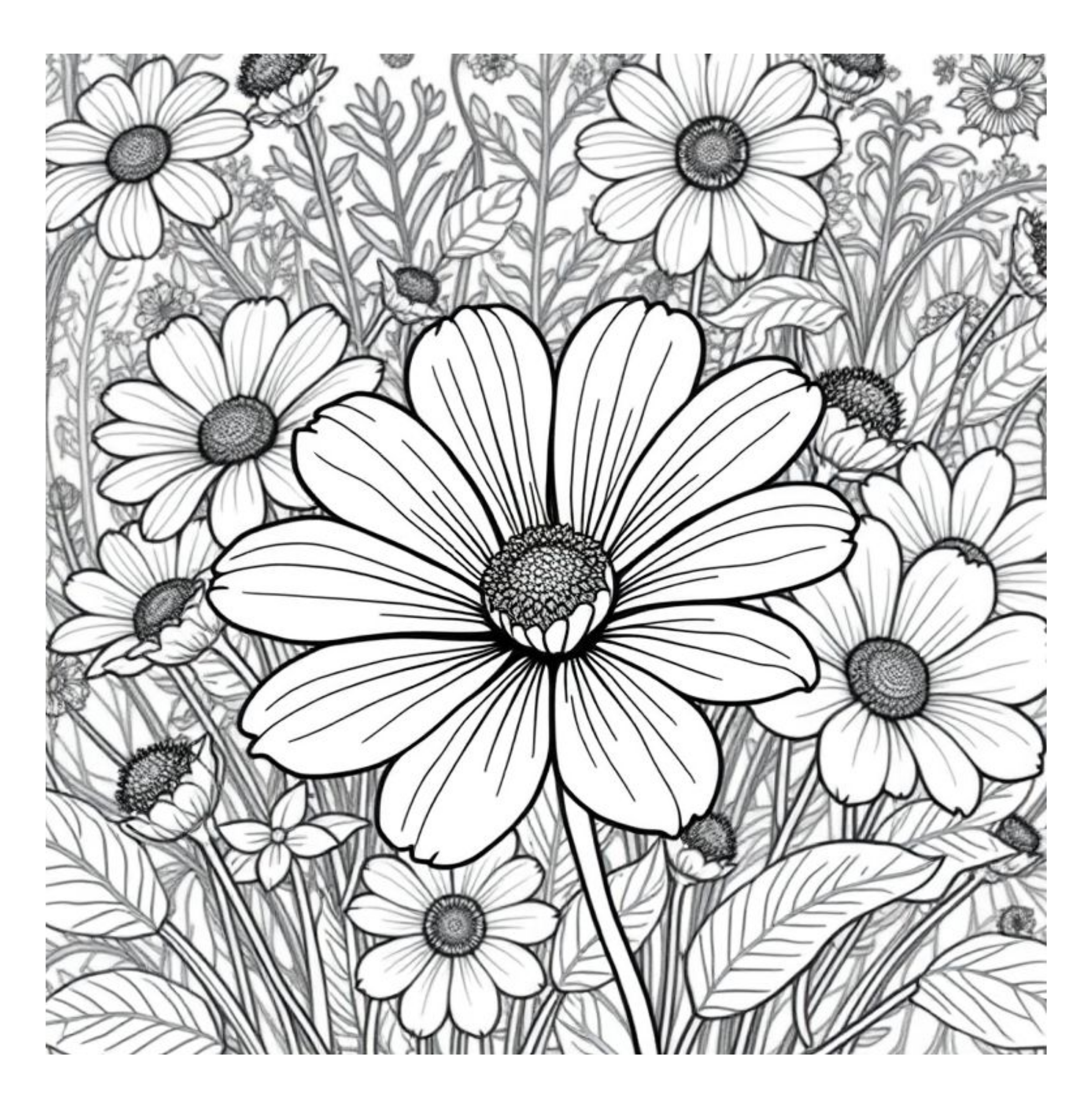 Bloom Art Flowers of the Land Coloring