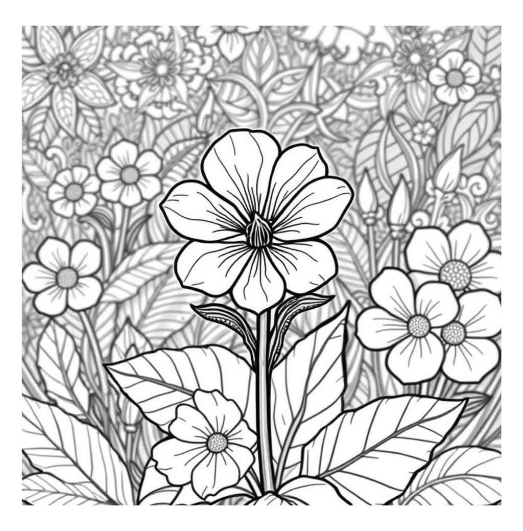 Bloom Art Flowers of the Land Coloring