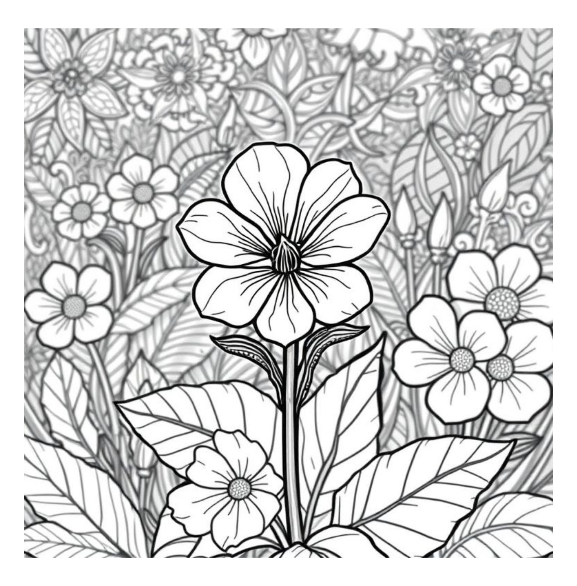 Bloom Art Flowers of the Land Coloring