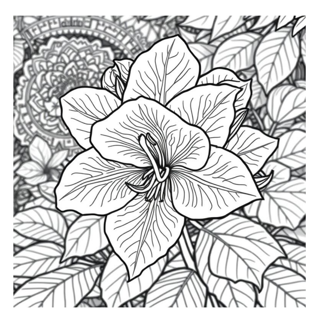 Bloom Art Flowers of the Land Coloring