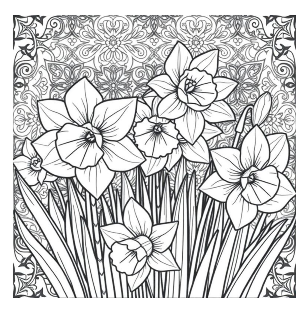 Bloom Art Flowers of the Land Coloring