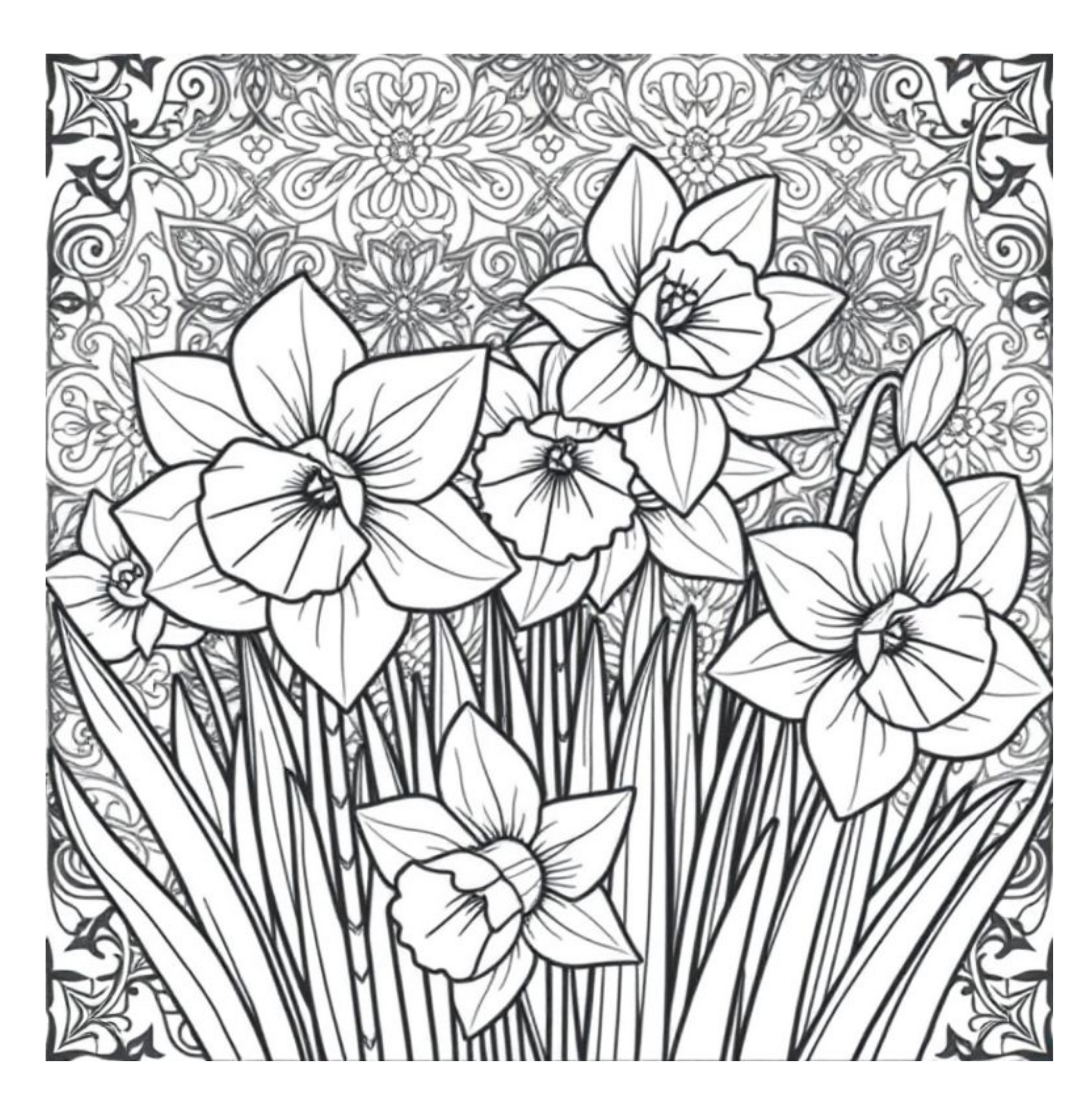 Bloom Art Flowers of the Land Coloring