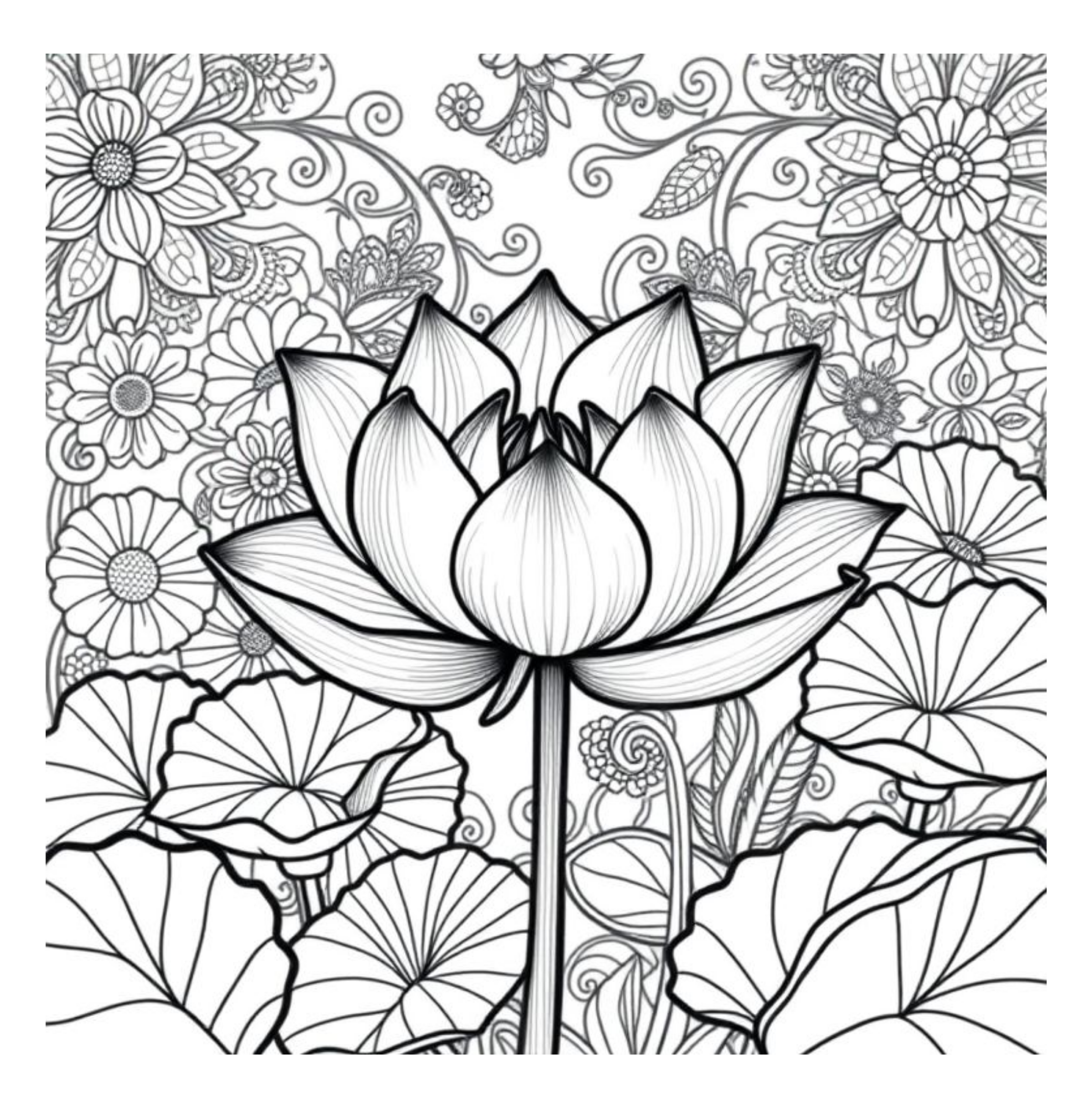 Bloom Art Flowers of the Land Coloring