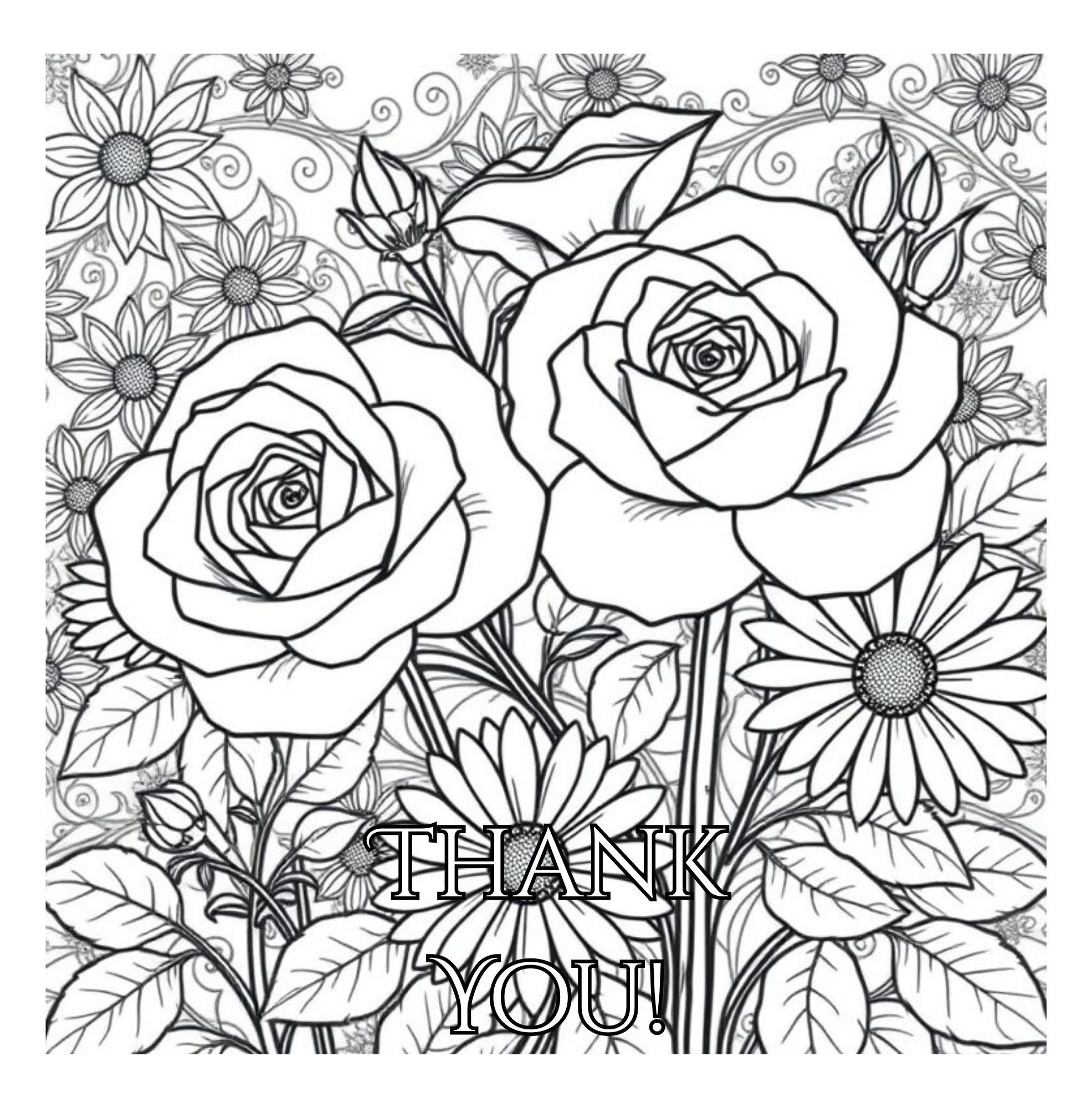 Bloom Art Flowers of the Land Coloring