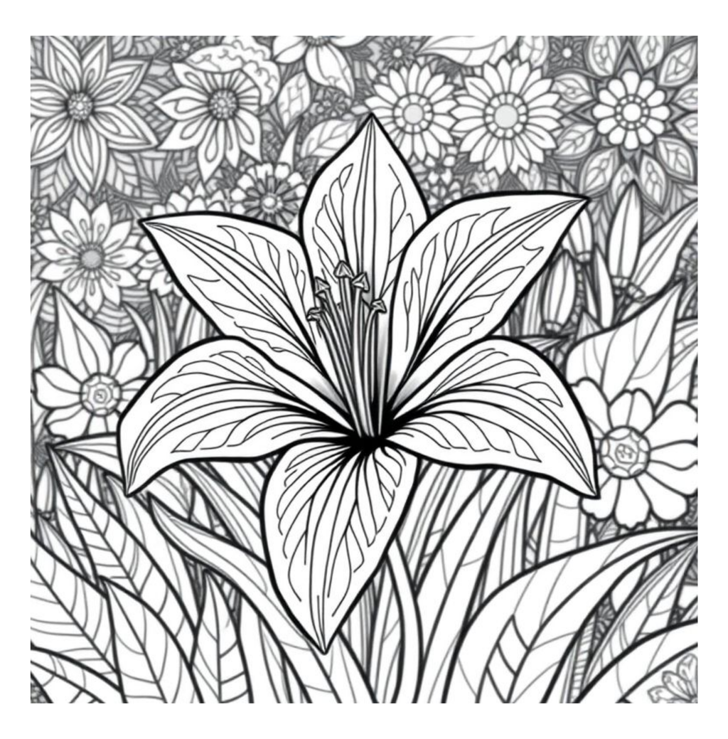 Bloom Art Flowers of the Land Coloring